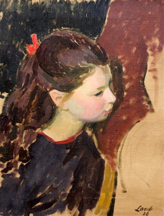 § Henry Lamb (1883-1960) Portrait of Juley Behrend 17.5 x 13.5in.